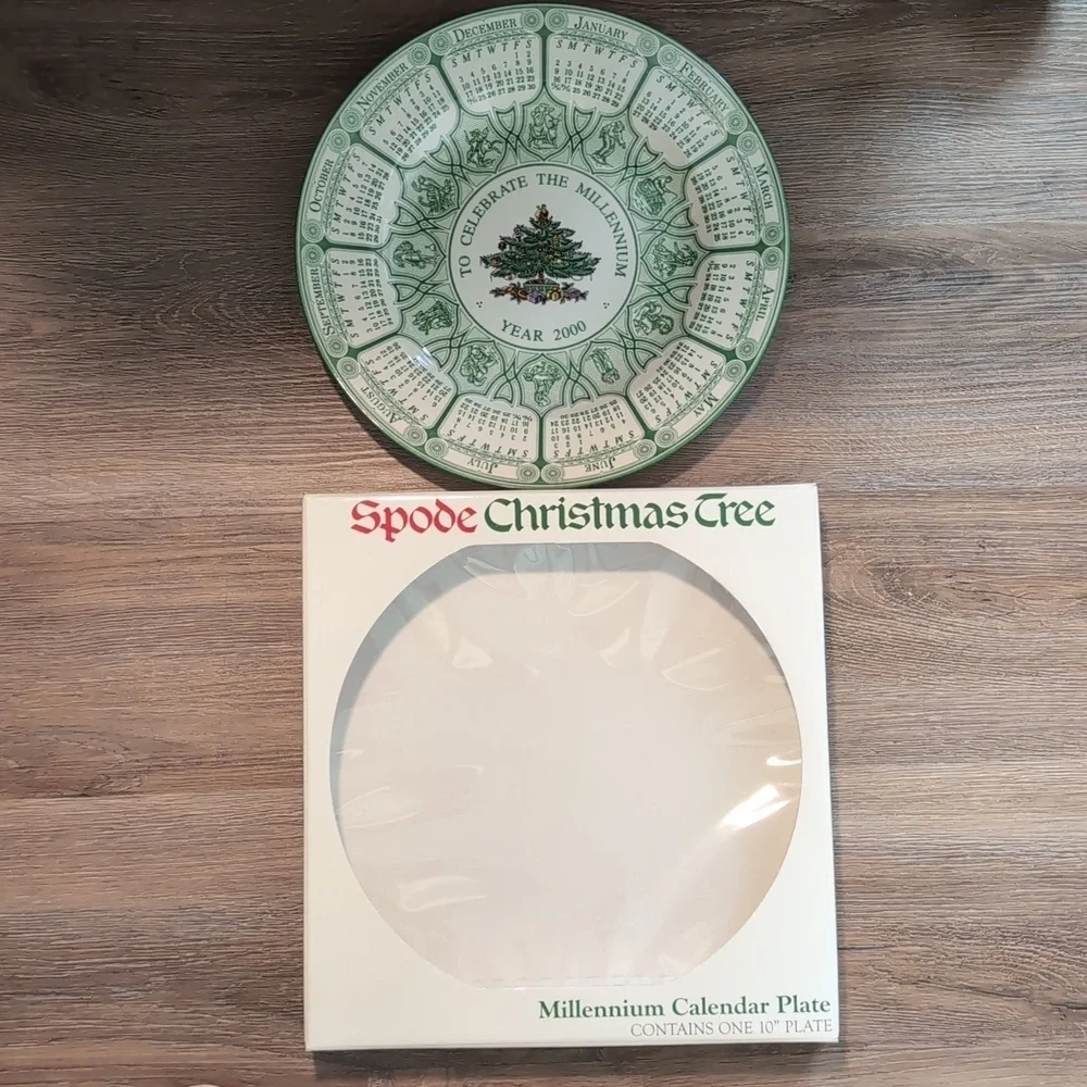 Genuine Spode Christmas Tree China Millennium 2000 Calendar 10